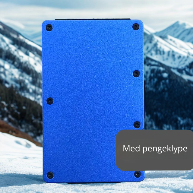 Indigo farget Aluminiums Wallet