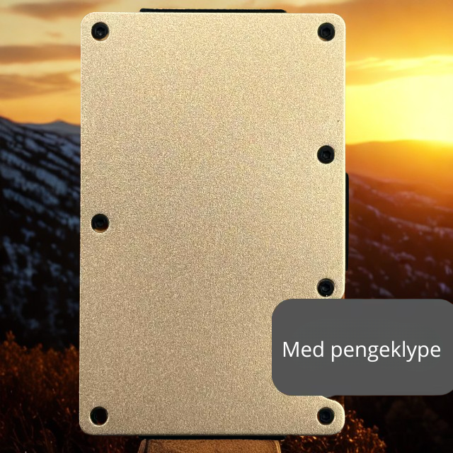 Gullfarget Aluminiums wallet