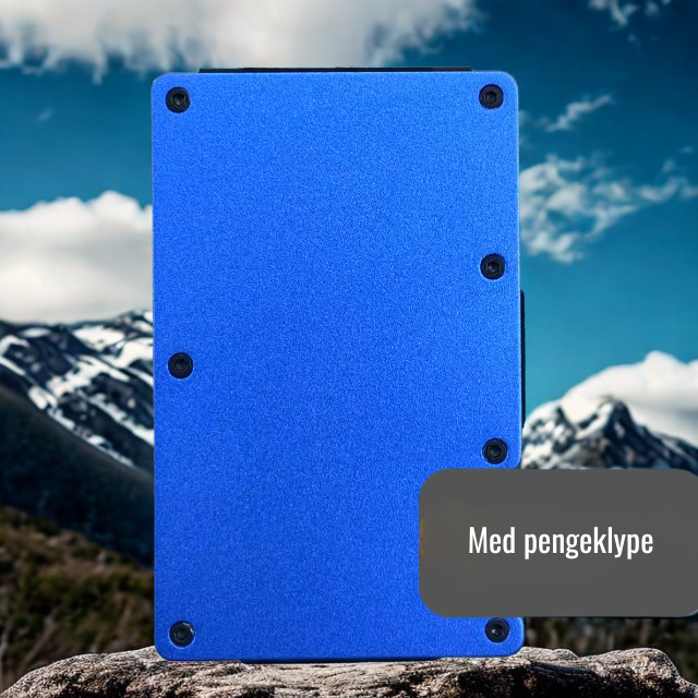 Indigo farget Aluminiums Wallet