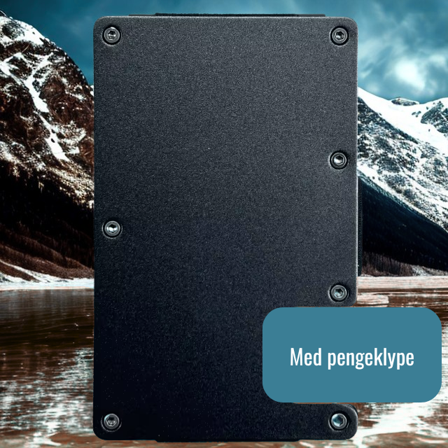 Svart Aluminiums wallet